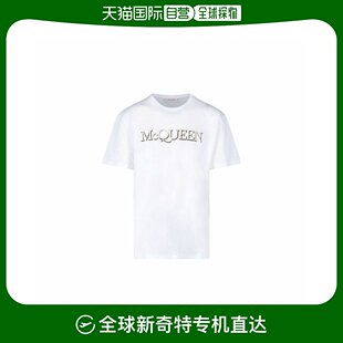 白色男士 T恤 香港直邮ALEXANDER MCQUEEN 99新未使用 649876