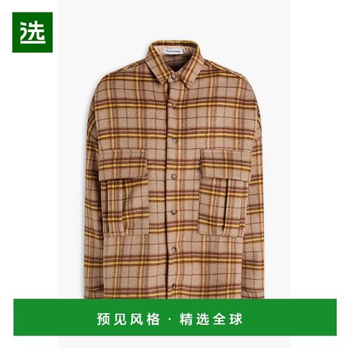 香港直邮The Frankie Shop 男士 Keaton 磨毛法兰绒衬衫式夹克 OJ