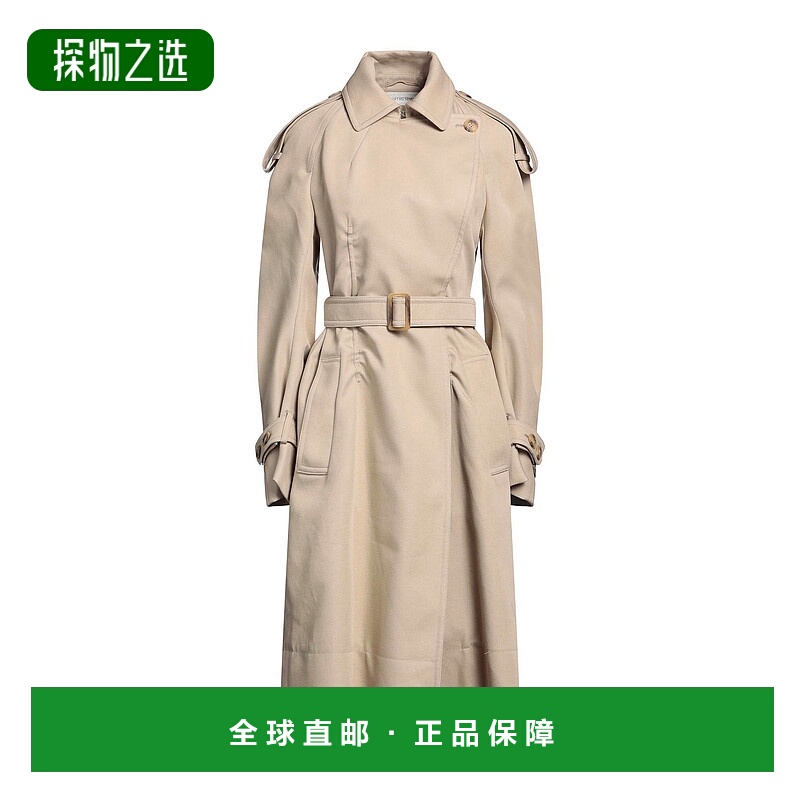 香港直邮Sportmax 斯宝麦斯 女士 双排扣大衣 beige米色 舒适时尚