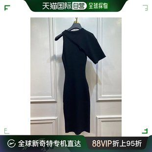 其他Courreges 香港直邮other 黑色不对称连衣裙 323MR0203 FI0
