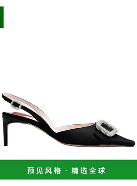 香港直邮Roger Vivier Viv’ Canard丝缎后袢带高跟凉鞋 RVW72237