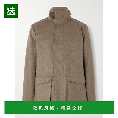 1h可退 香港直邮Sease 男士 居家带里衬连帽羊绒夹克 OJ052TN444N