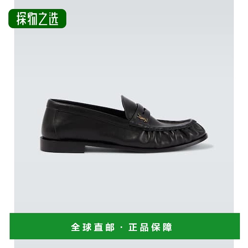 1h可退 香港直邮Saint Laurent 圣罗兰 男士 Le 简便皮质乐福鞋