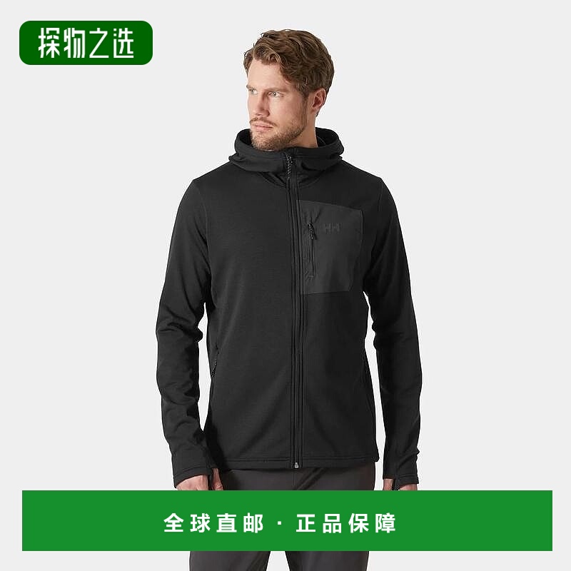 自营欧洲直邮Helly Hansen 男士黑色聚酯Versalite连帽抓绒夹克