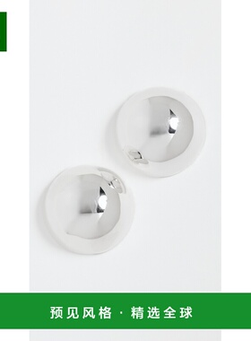 1h可退 香港直邮Annika Inez 女士 大号半球耳环 metal金属色 舒