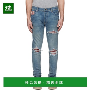 蓝色 牛仔裤 香港直邮AMIRI AMDN MX1 男士 Plaid 1h可退 Quad
