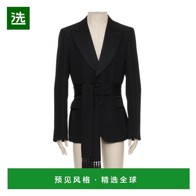 香港直邮VALENTINO 男士西服 VCEI87AK80NO SS2026 黑色 翻领长袖