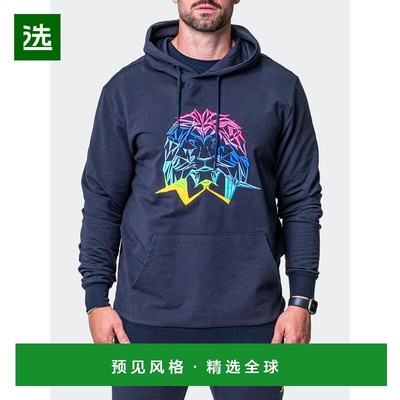 1h可退 【美国直邮】Maceoo 连帽衫 Neon Navy 男装卫衣 奢华棉质