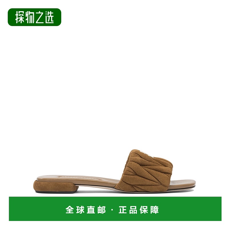香港直邮Miu Miu 露趾拖鞋 5XX605M2VF010一脚蹬女鞋