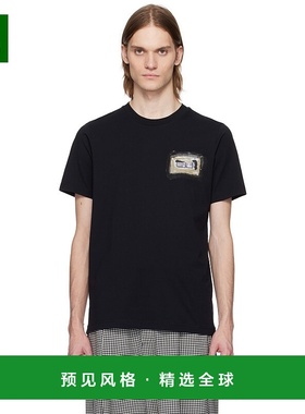 1h可退 香港直邮Marni 玛尼 男士 黑色 Cotton Small Collage Pri