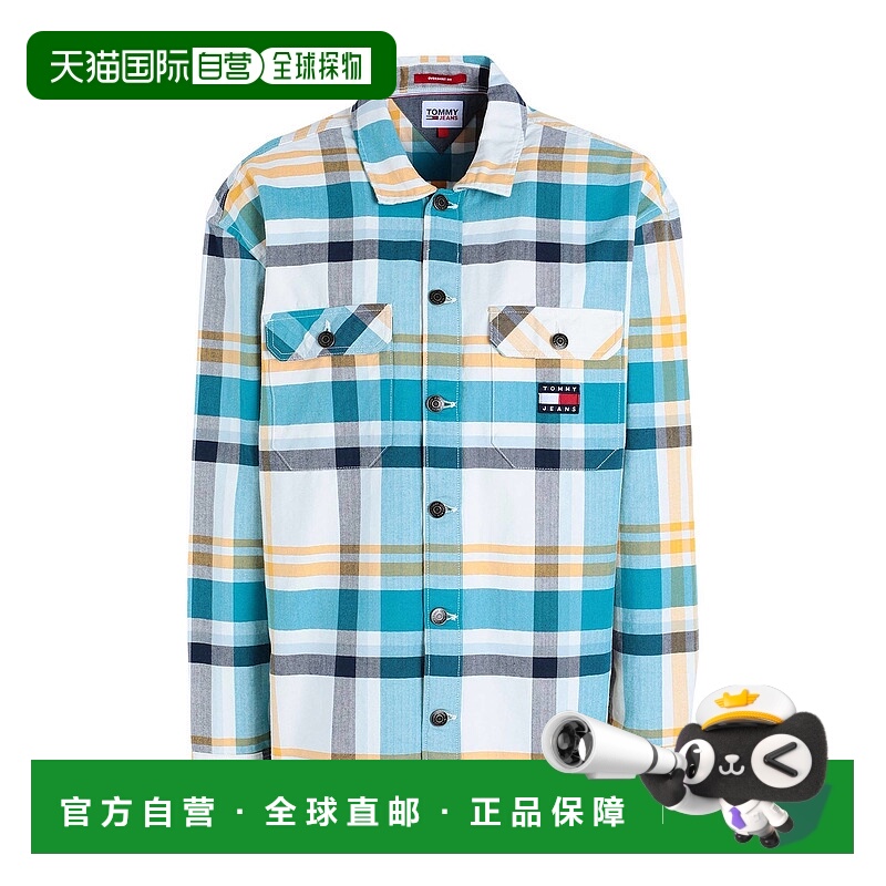1h可退 香港直邮Tommy Hilfiger 汤米·希尔费格 男士 格纹衬衫