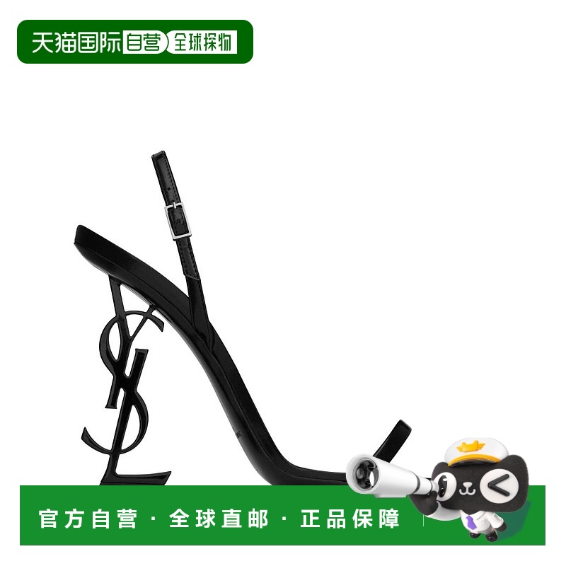 1小时内可退 香港直邮Saint Laurent 圣罗兰 女士 徽标露趾高跟凉