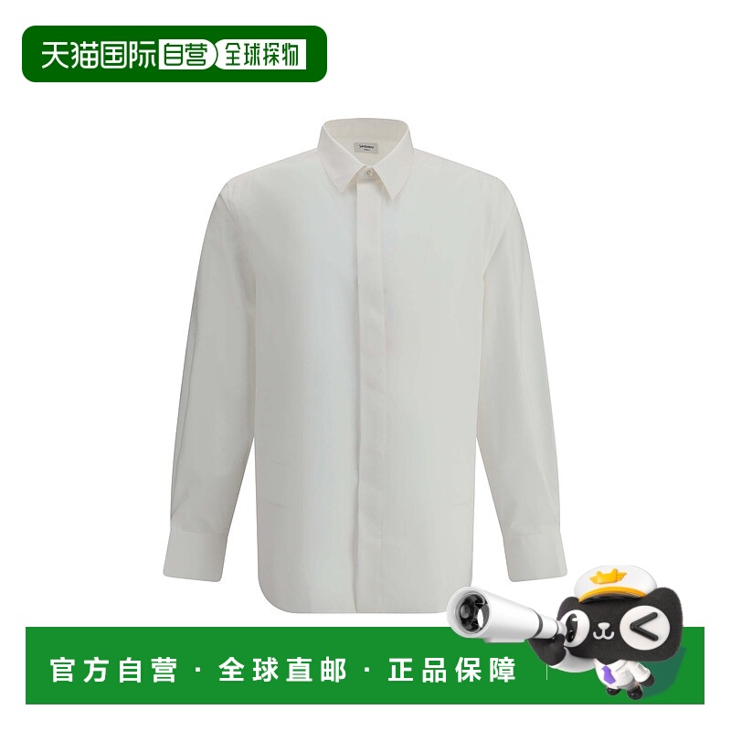 1h可退 香港直邮Saint Laurent 圣罗兰 男士 紐帶長袖襯衫 826821
