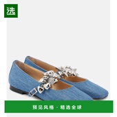 心形牛仔布玛丽珍平底鞋 1h可退 女士 Puffy 香港直邮mach mach