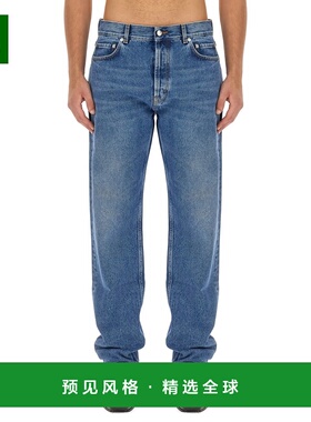 1h可退 香港直邮Séfr 男士 JEANS 剪短直筒裤 SS22STRA blue蓝色