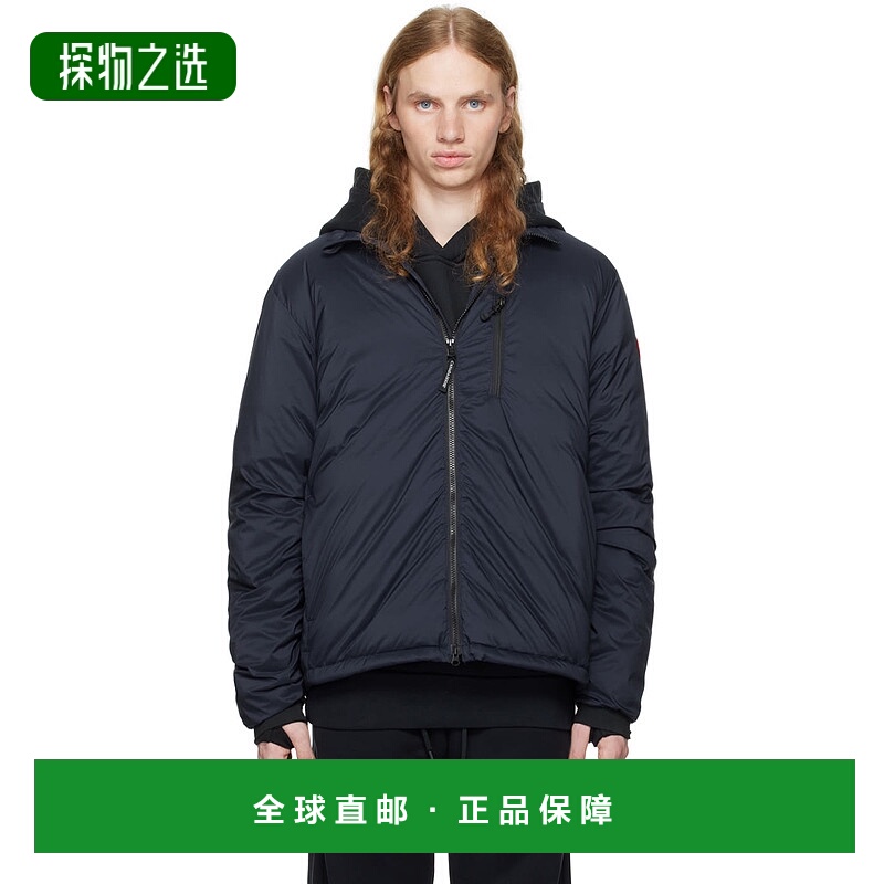 1h可退 香港直邮Canada Goose 加拿大鹅 男士 海军蓝 Lodge 羽绒
