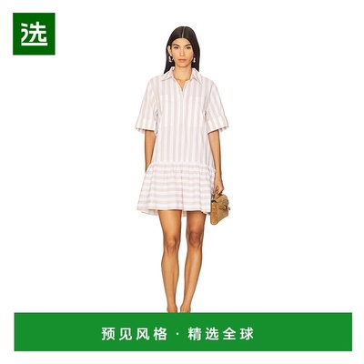 1h可退 香港直邮Simkhai 女士 Cris 衬衫式连衣裙 4251200CAPSTRI