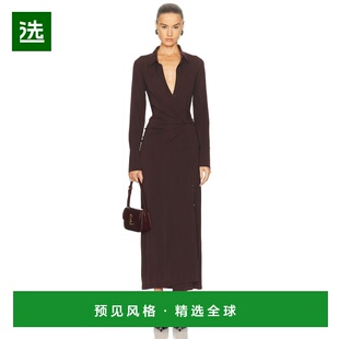 1h可退 香港直邮Helmut Lang 海尔姆特·朗 女士 扭曲衬衫式连衣