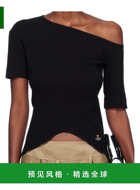 香港直邮Vivienne Westwood 单肩 T 恤 1G010010J009C露肩下摆