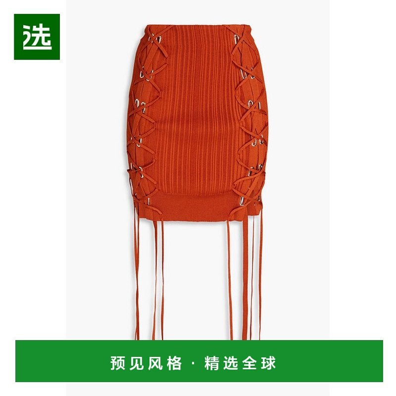 1h可退 香港直邮Herve Leger 荷芙妮格 女士 系带罗纹针织迷你半,女装/女士精品,半身裙,淘宝优惠券,粉丝福利购,淘宝优惠卷