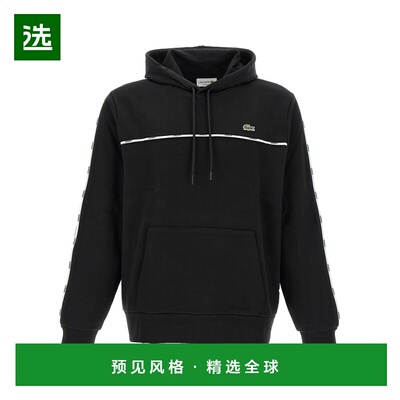 香港直邮LACOSTE 男士卫衣 SH9808031 AW2025 黑色 'Lacoste Trim