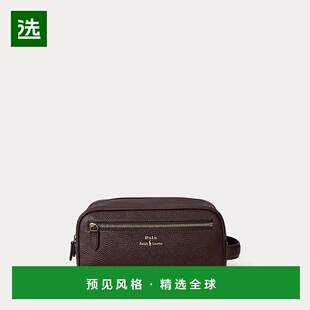 欧洲直邮RALPH LAUREN拉夫劳伦Polo鲨鱼皮旅行盥洗包旅行包