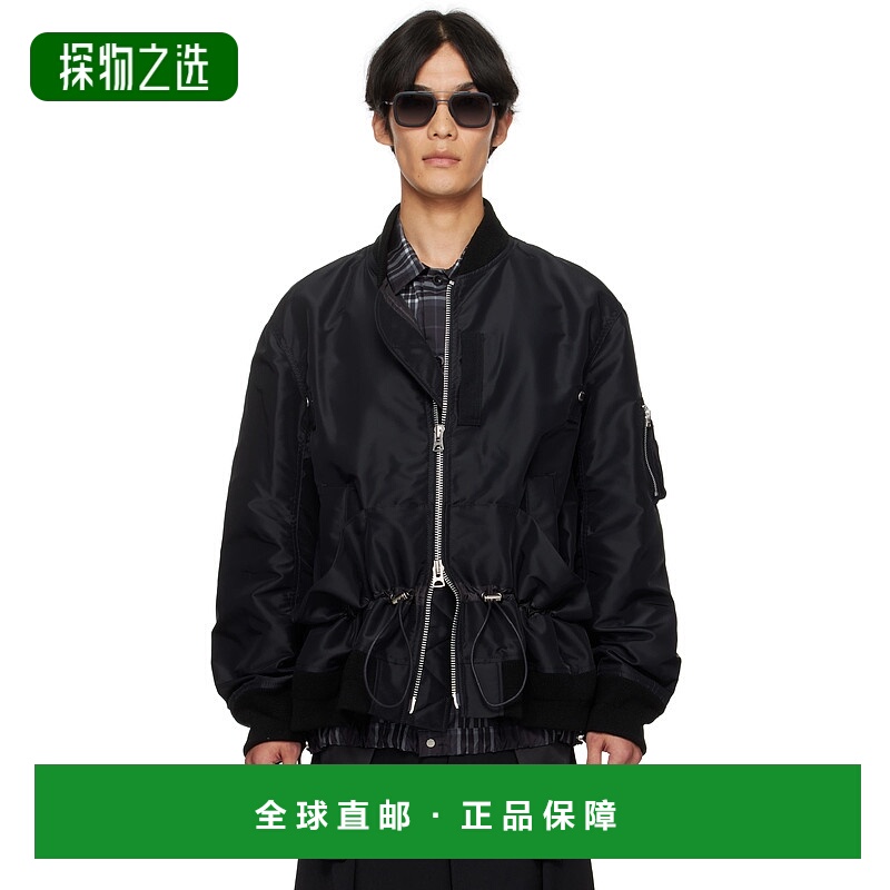 香港直邮Sacai 男士 黑色飞行员夹克 2503785M black黑色 舒适时