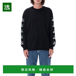 香港直邮STUSSY 男士T恤 19950400001 AW2024 黑色 长袖T恤
