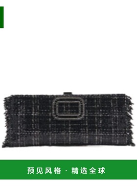 香港直邮Roger Vivier 流苏花呢手拿包 RBWABDD0231ULR