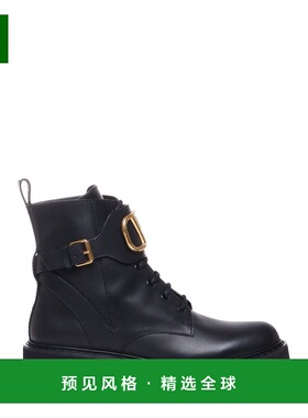 香港直邮valentino 华伦天奴 女士 VLogo 標誌性繫帶靴 5W2S0Q03B