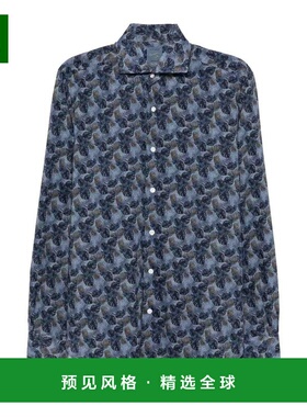 香港直邮BARBA 男士衬衫 LIU13P0147117U0001 SS2025 蓝色 NECK S