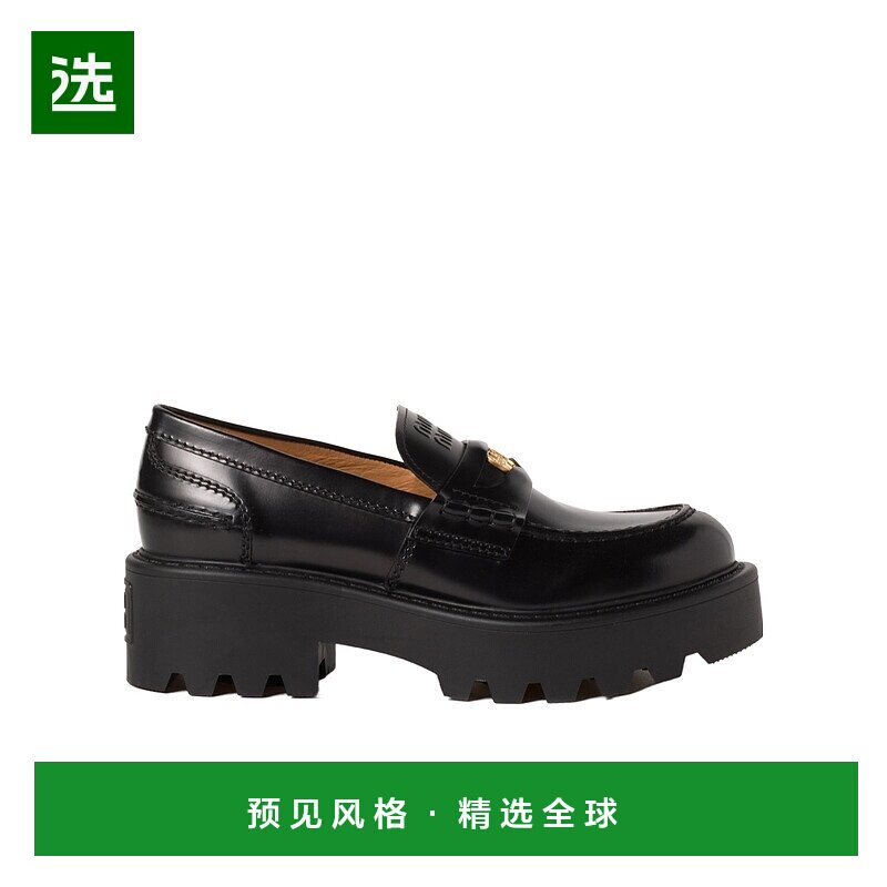 香港直邮Miu Miu 圆头乐福鞋 5D292EB4LF050一脚蹬