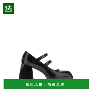 1h可退 香港直邮Nodaleto 女士 Bulla Babies 65 黑色皮质浅口鞋