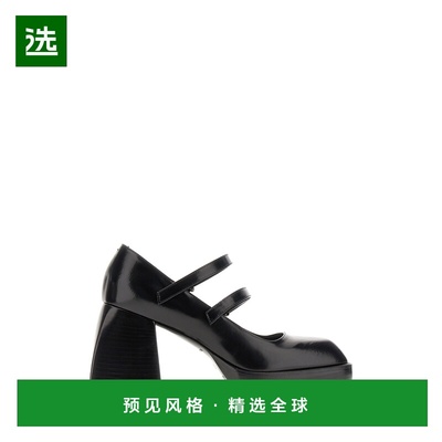 1h可退 香港直邮Nodaleto 女士 Bulla Babies 65 黑色皮质浅口鞋