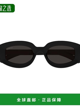 1h可退 香港直邮Gucci 古驰 女士 黑色 Geometric Frame 太阳镜 G