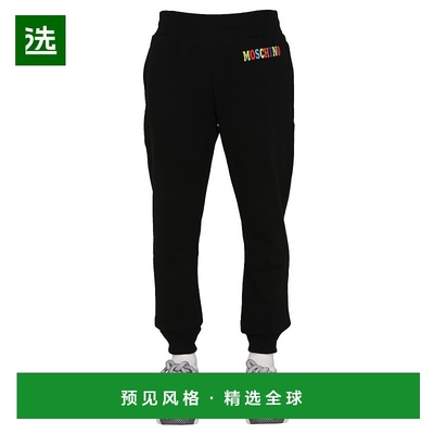 1h可退 香港直邮Moschino 莫斯奇诺 男士 多色徽标慢跑长裤 03490