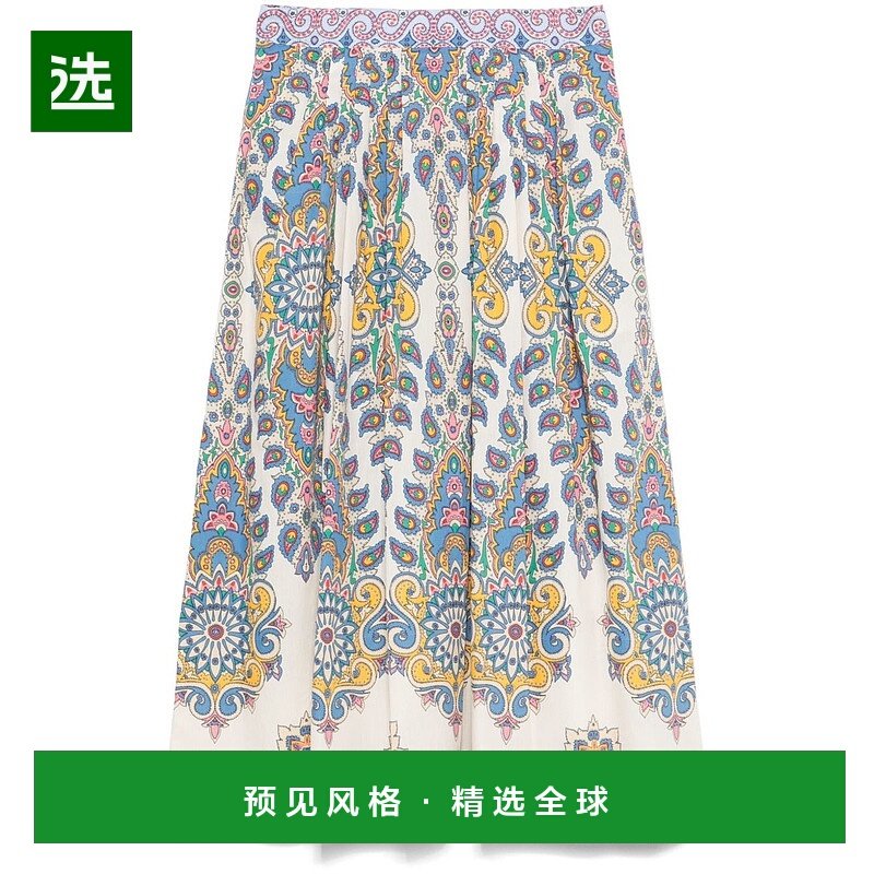 香港直邮Etro 艾特罗 女士 图案半身裙 WRFA011299SP5B3a字裙