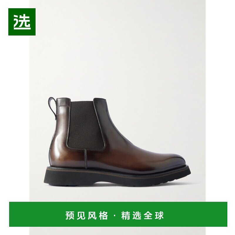 香港直邮Berluti 伯尔鲁帝 男士 Alessio Venezia 皮质切尔西靴 S