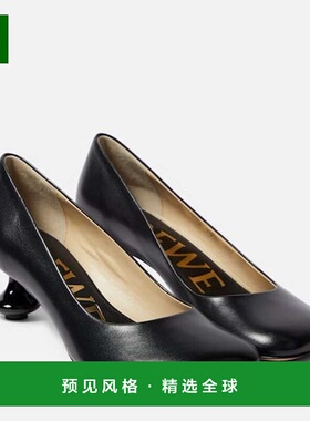 1h可退 香港直邮LOEWE 罗意威 女士 Toy 45 皮质浅口鞋 black黑色