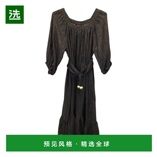 1h可退 【美国直邮】Lisa Marie Fernandez 闪亮腰带连体衣 黑色