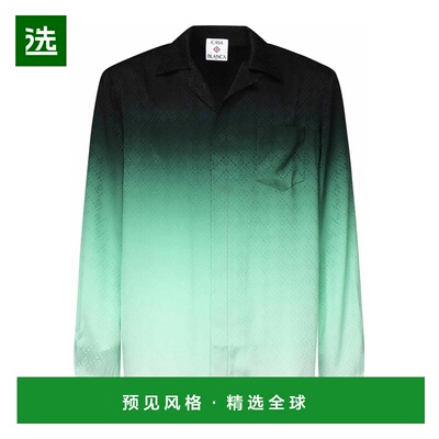 香港直邮CASABLANCA 男士衬衫 UMPF25SH00603 SS2026 绿色 长袖衬