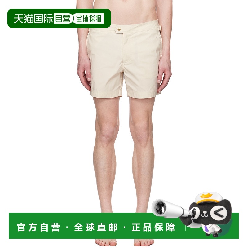 1h可退 香港直邮Tom Ford 汤姆·福特 男士 米色泳裤 BPS001FMN00
