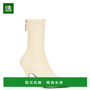 1h可退 香港直邮KHAITE 女士 Eva 中筒靴 F1097836 beige米色 舒