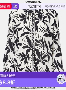 1h可退 香港直邮Velvet 女士 Sienna 印花衬衫 black黑色 舒适时