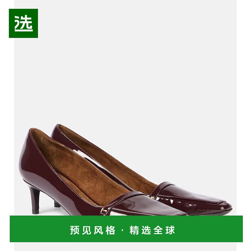 1h可退 香港直邮KHAITE 女士 Celia 50 漆皮浅口鞋 red红色 舒适