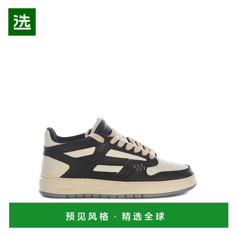 欧洲直邮Represent 男士运动鞋M12043037BLACKVINTAGEWHITE牛皮