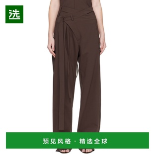 1h可退 香港直邮Ottolinger 女士 棕色 Signature Wrap Suit 长裤