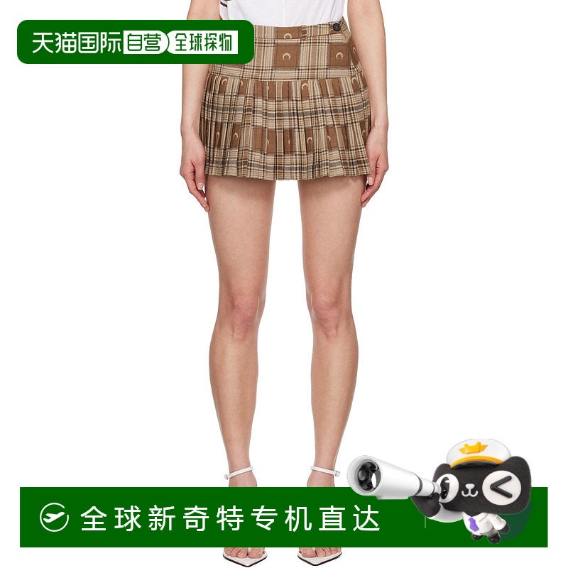 1小时内可退 香港直邮Marine Serre 女士 棕色 Moon Checks Jacqu