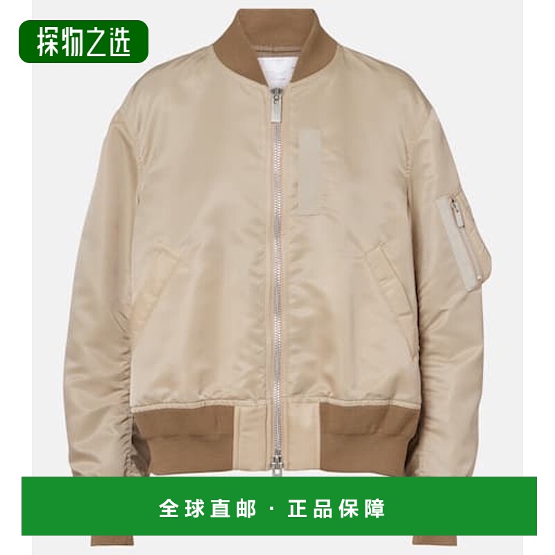 香港直邮Sacai 女士 斜纹布套头上衣 beige米色 舒适时尚