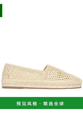 香港直邮Chloe Isla 草编鞋 C25U10MRG厚底女鞋一脚蹬